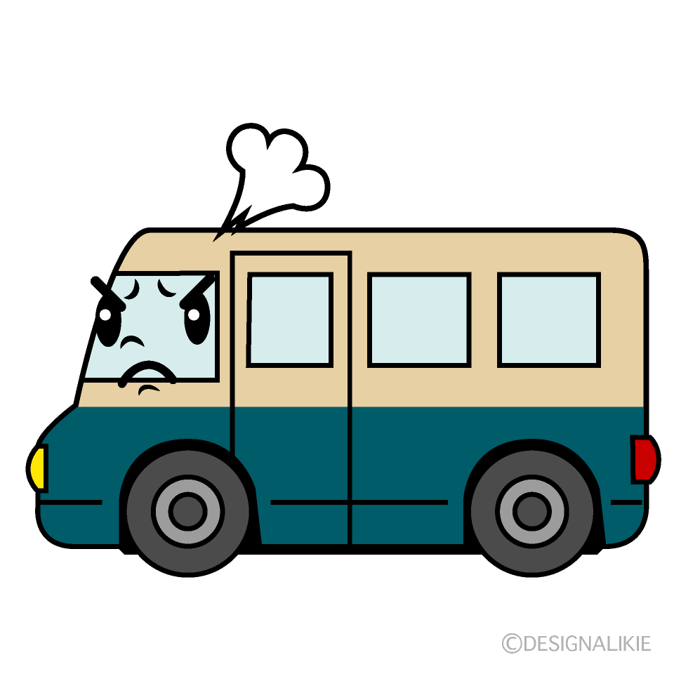 Cute Angry Delivery Truck Clipart