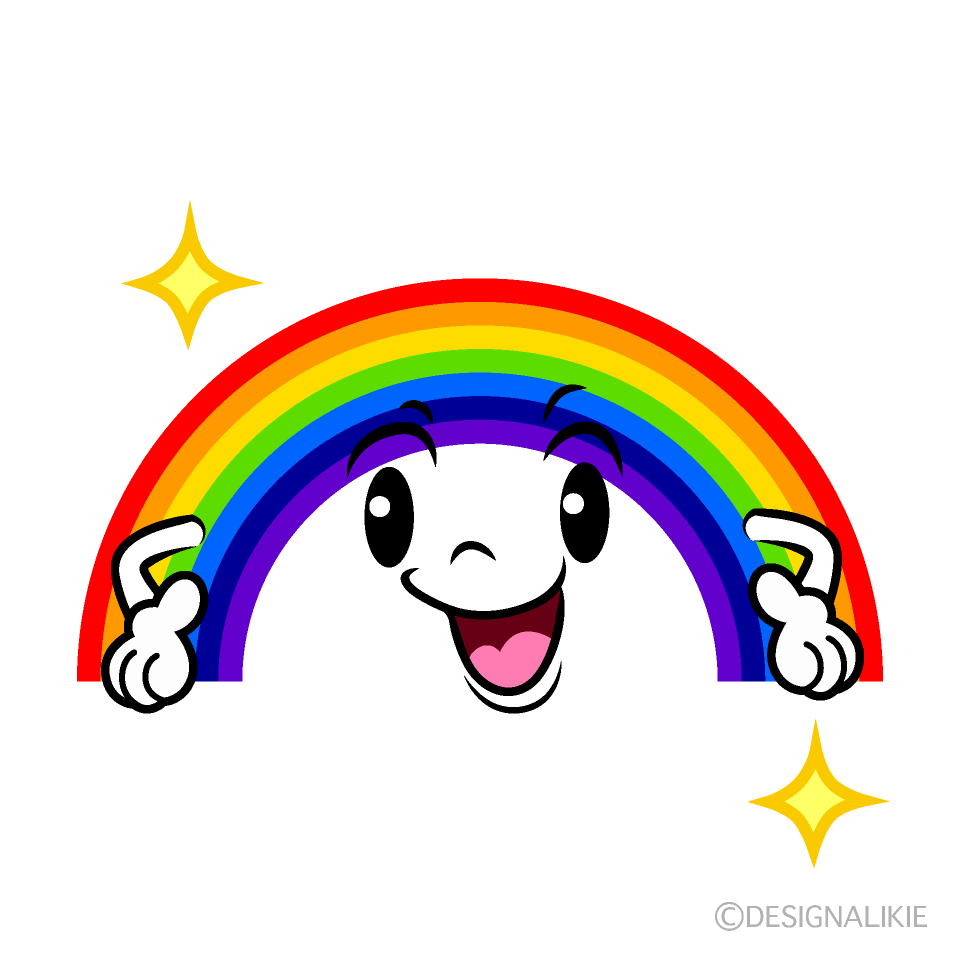 Cute Confident Rainbow Clipart