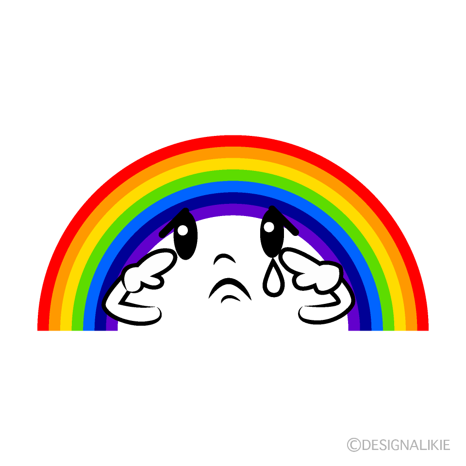 Cute Sad Rainbow Clipart