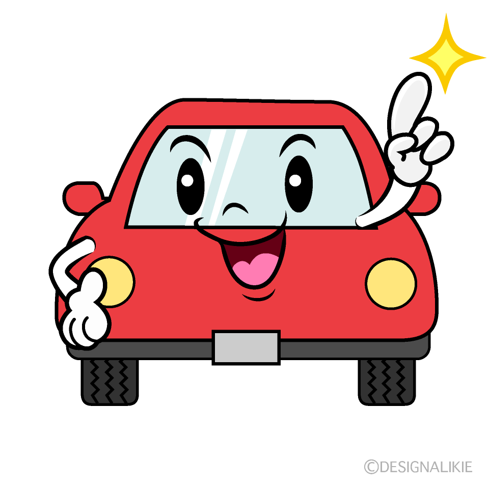 かわいい指差し車イラスト