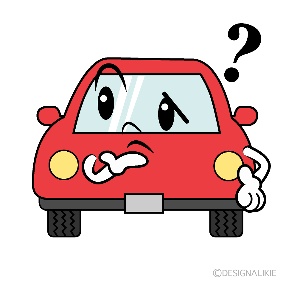 かわいい考える車イラスト