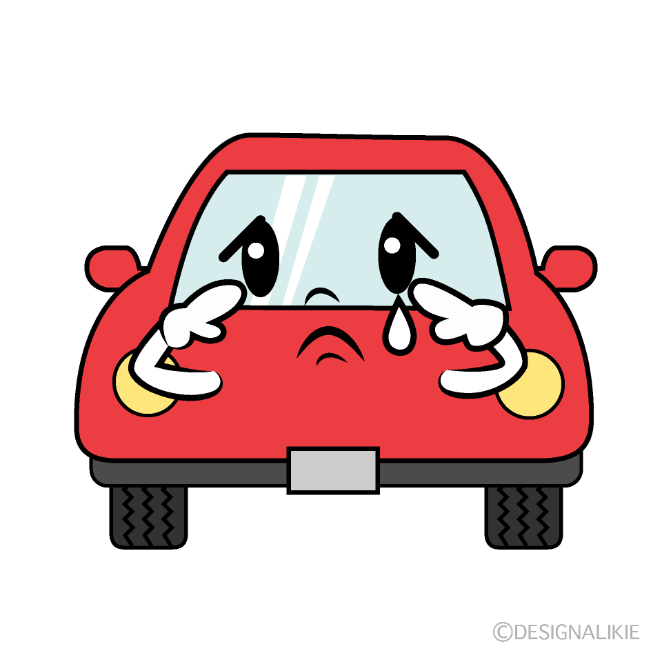 かわいい悲しい車イラスト