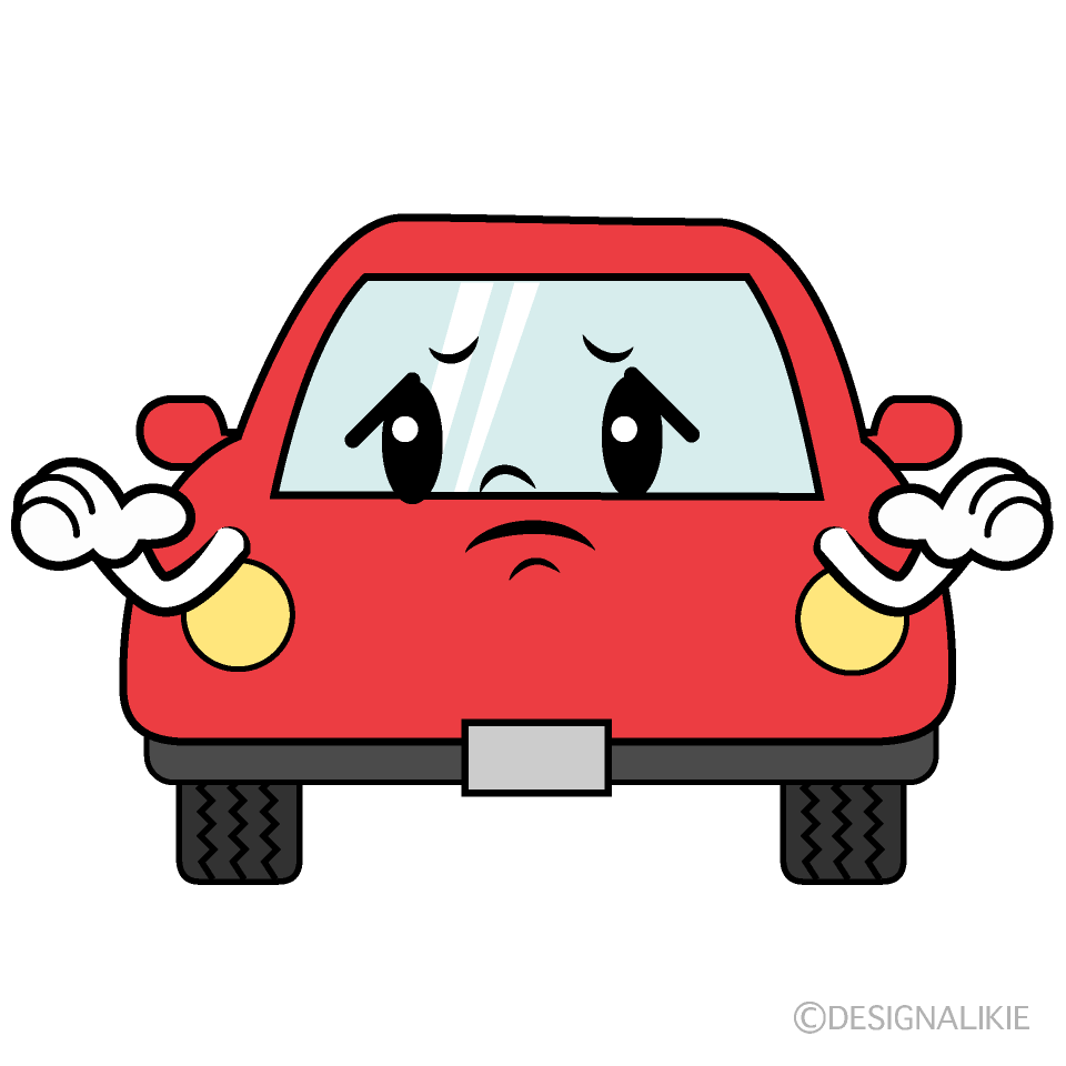 かわいい困る車イラスト