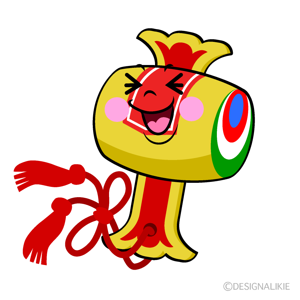 かわいい笑う打ち出の小槌イラスト