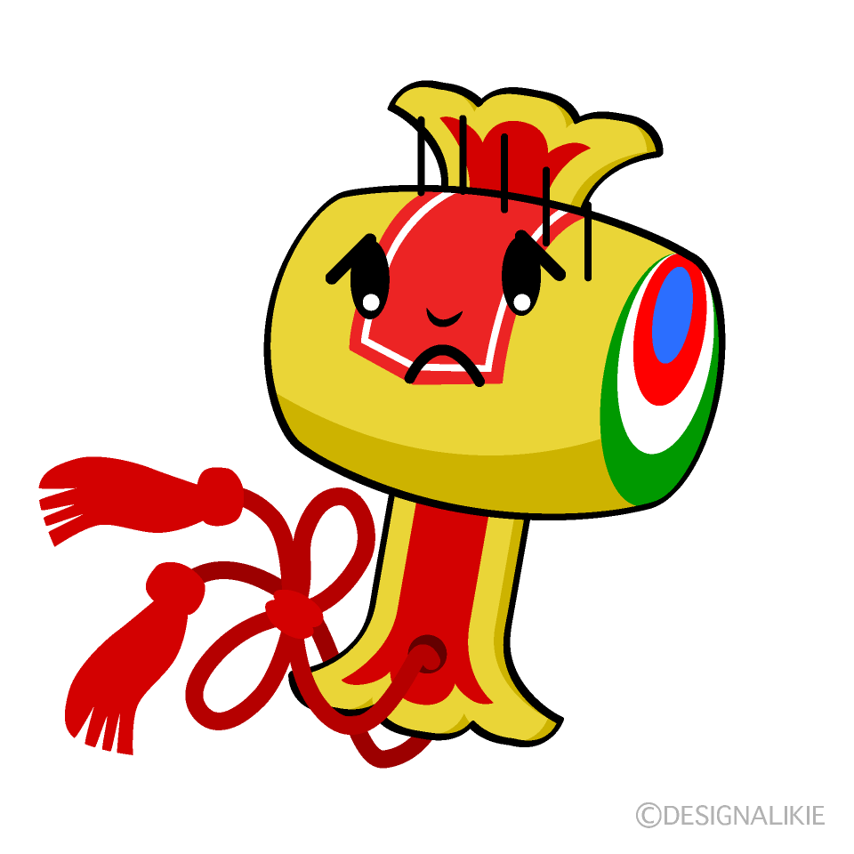 かわいいお辞儀する打ち出の小槌イラスト