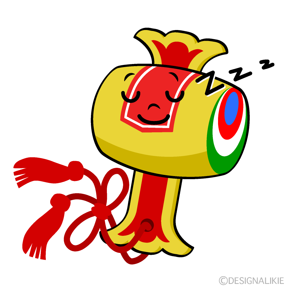 かわいい寝る打ち出の小槌イラスト