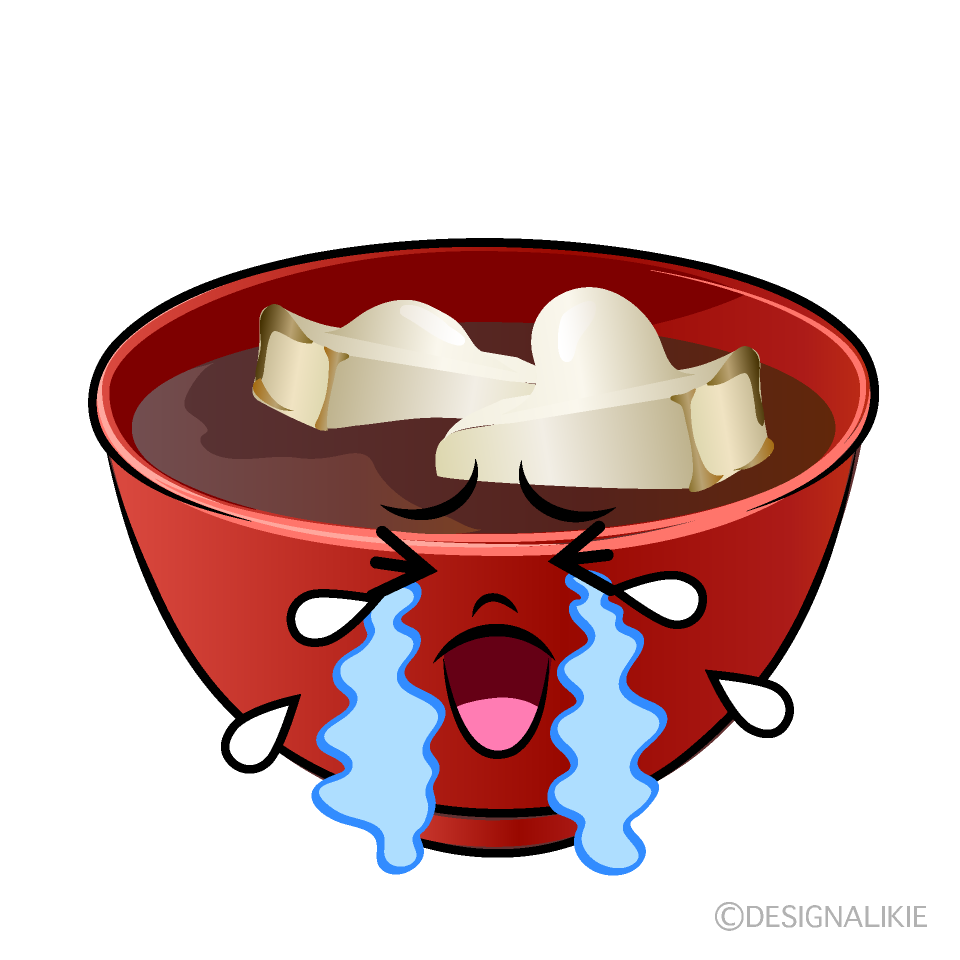 かわいい泣くおしるこイラスト