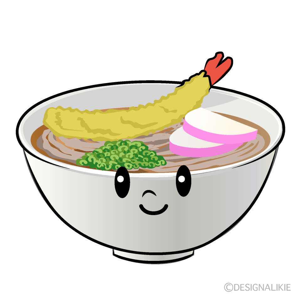 かわいい年越しそばイラスト