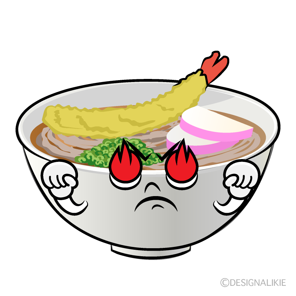 かわいい熱意の年越しそばイラスト