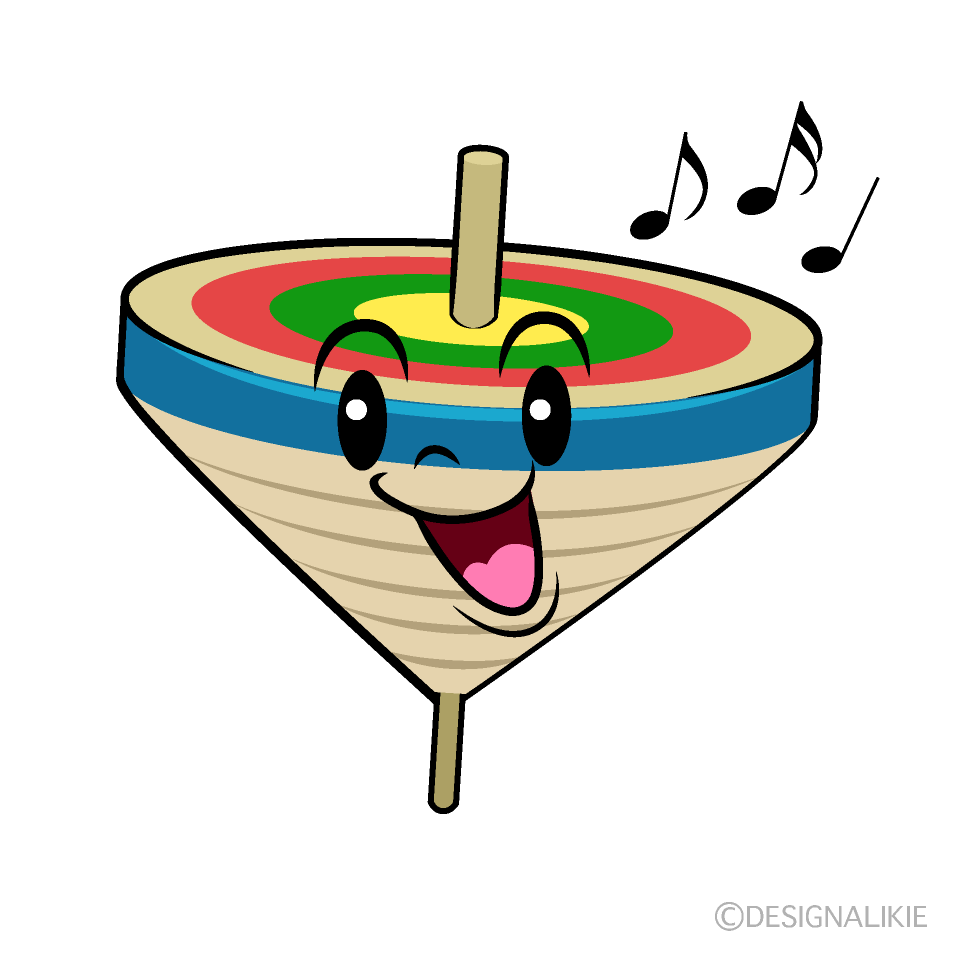 かわいい歌うコマイラスト