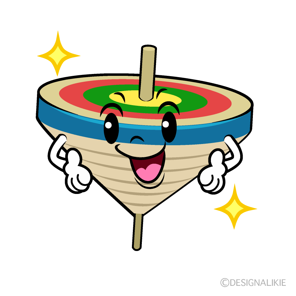 かわいいポーズするコマイラスト