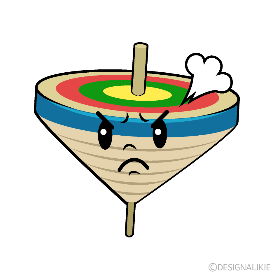 かわいい怒るコマイラスト