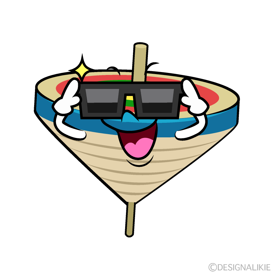 かわいいサングラスのコマイラスト