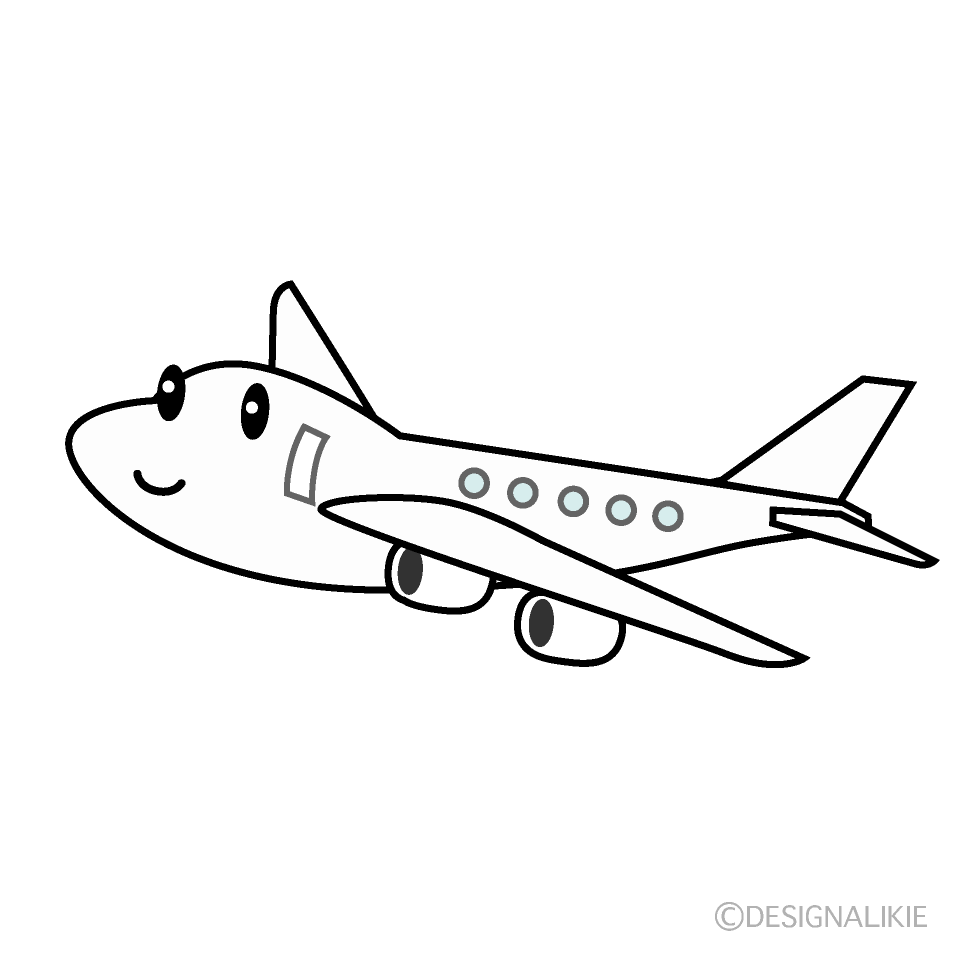 かわいい飛行機イラスト