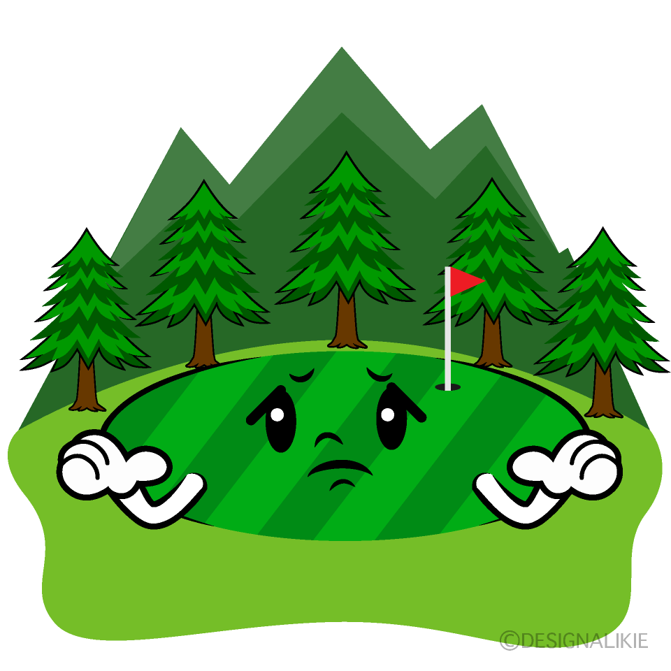 かわいい困るゴルフ場イラスト