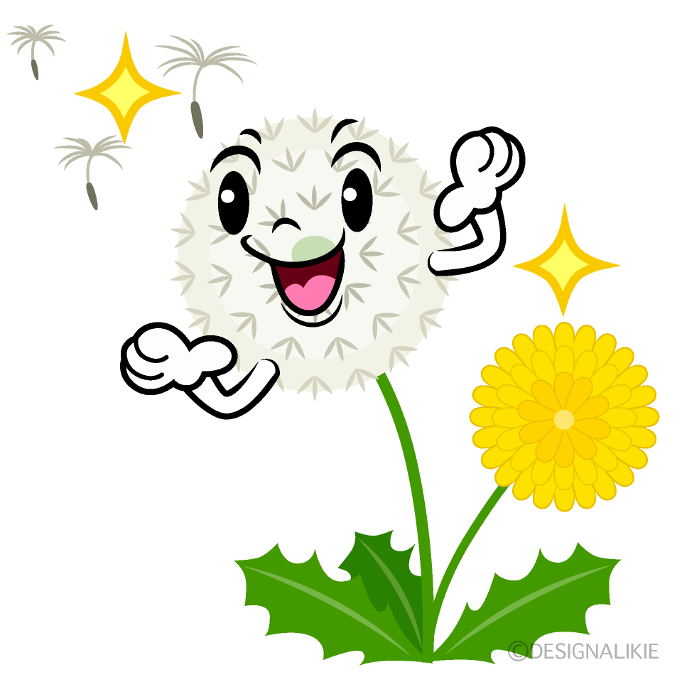 Cute Posing Dandelion Fluff Clipart