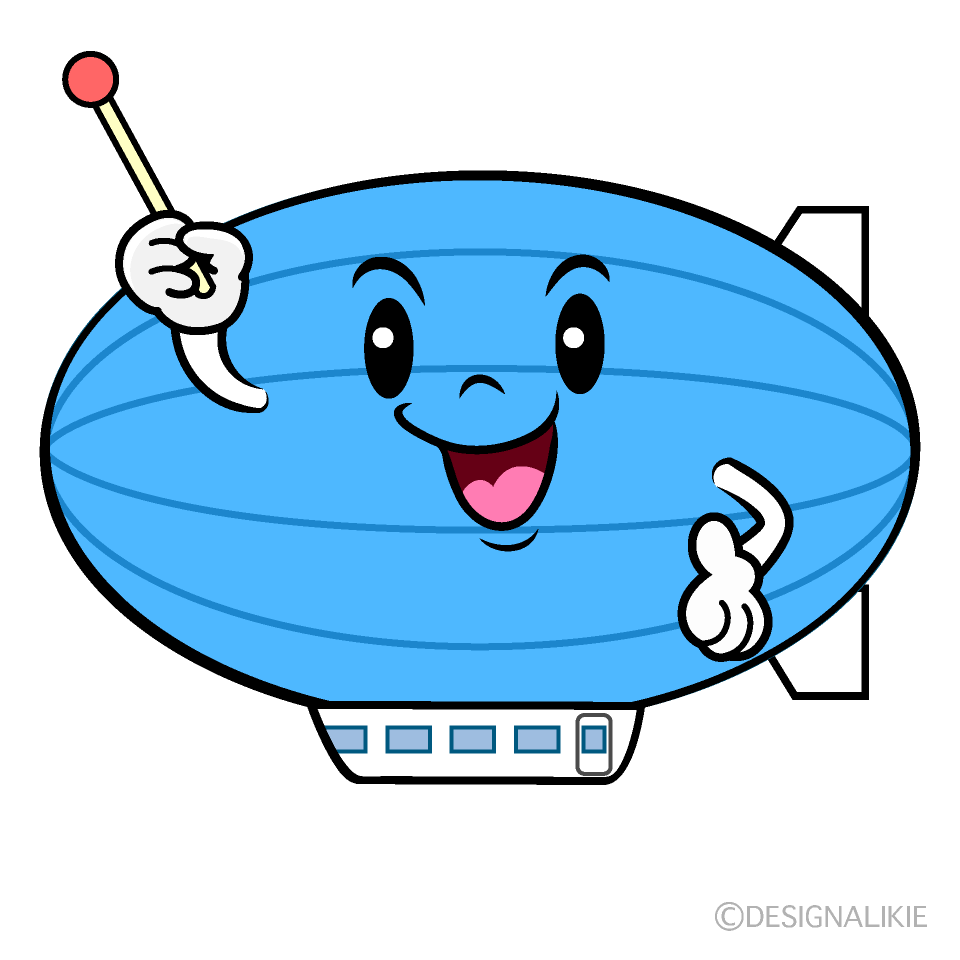 Cute Explaining Airship Clipart