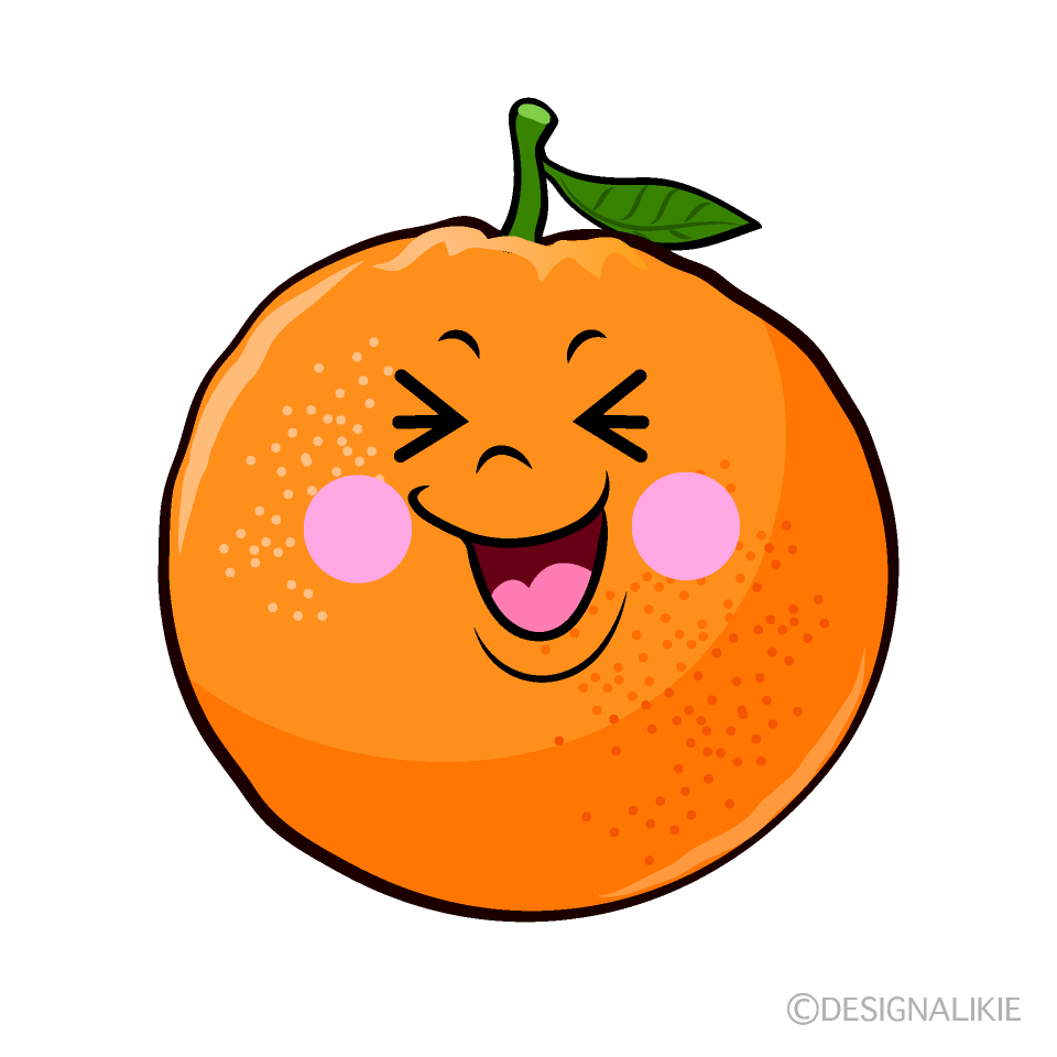 Cute Laughing Orange Clipart