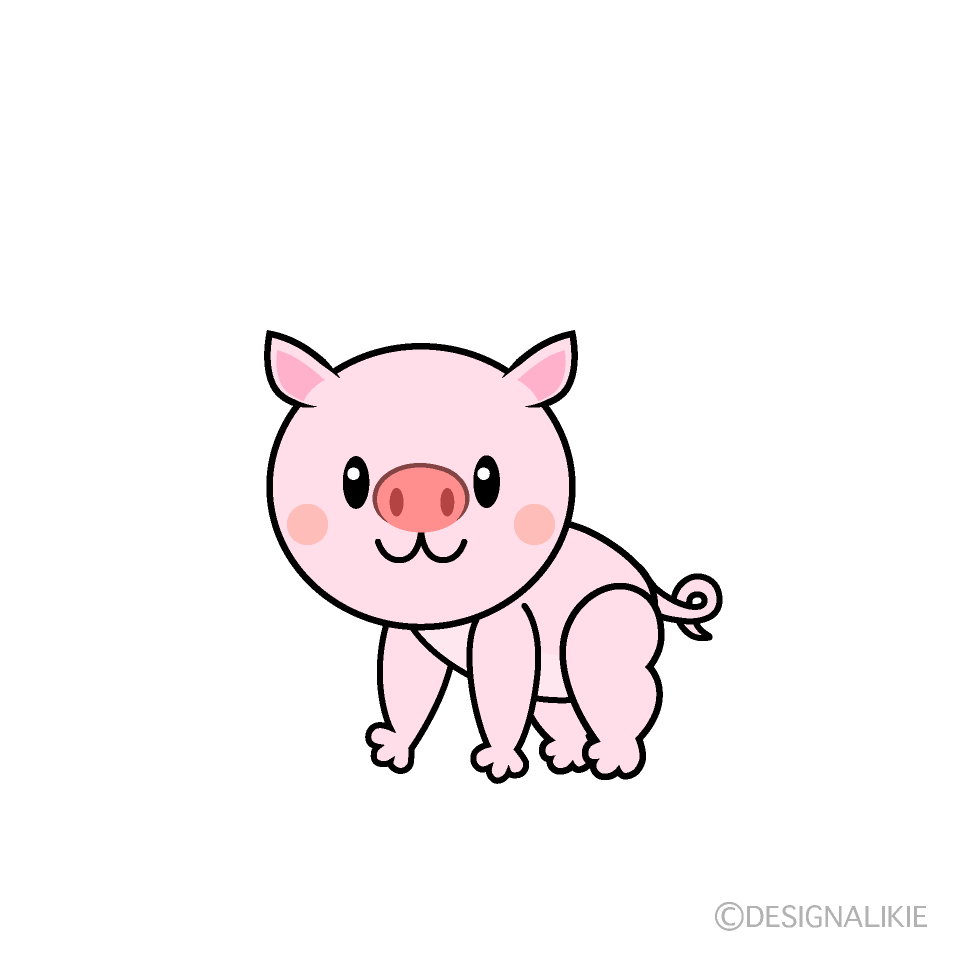 かわいいブタイラスト