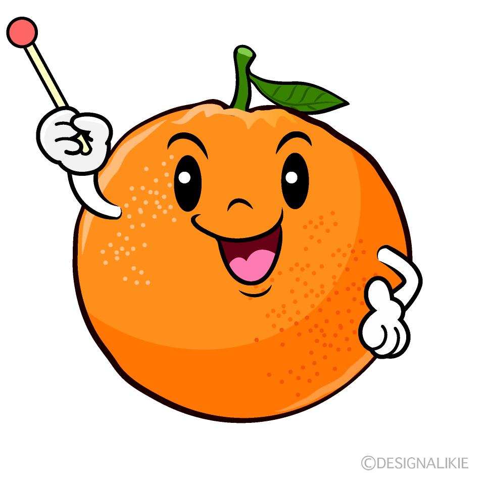 Cute Explaining Orange Clipart