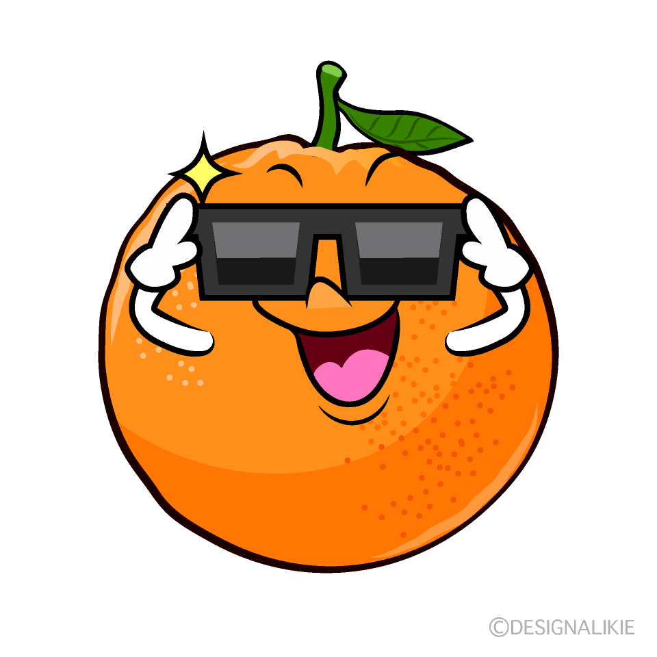 Cute Sunglasses Orange Clipart