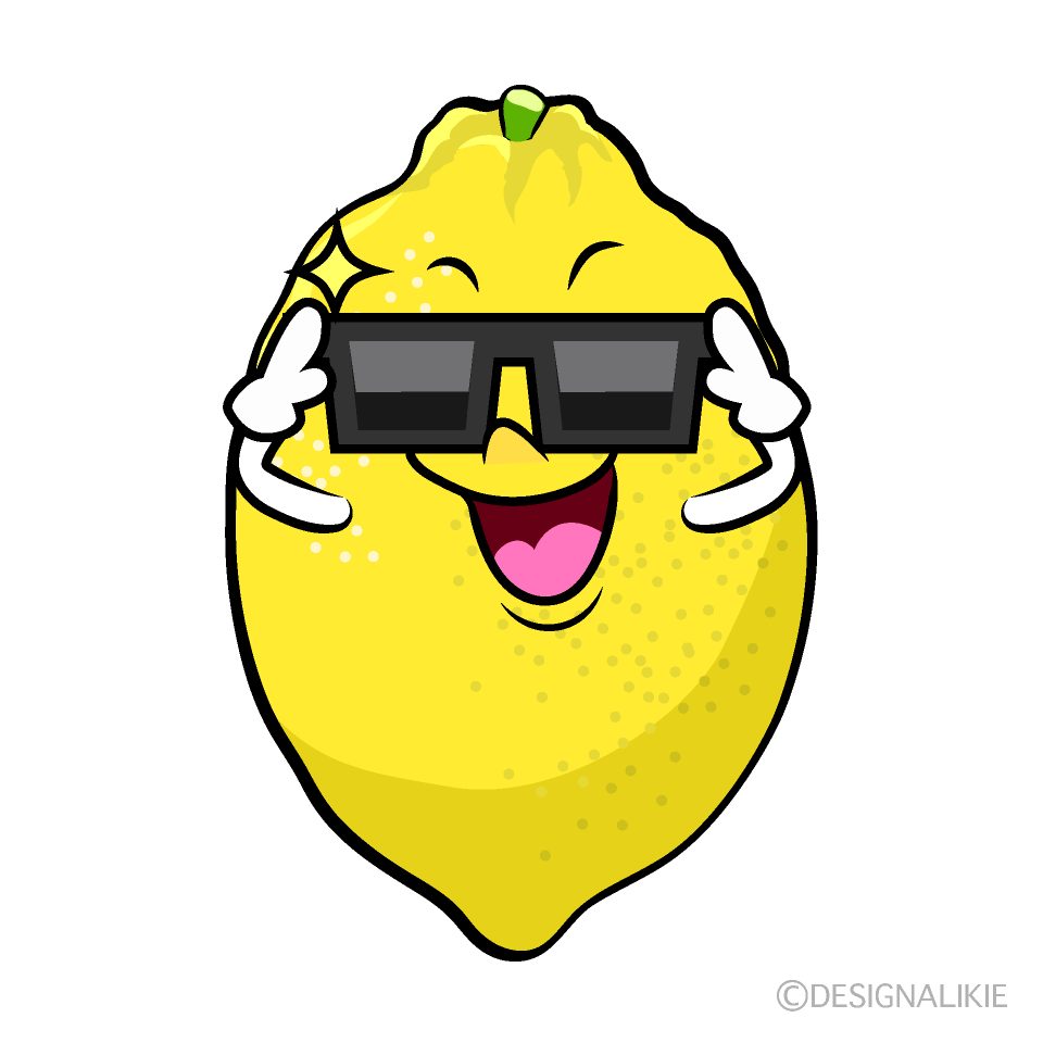 Cute Sunglasses Lemon Clipart