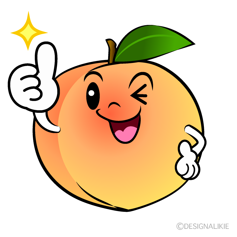 かわいいいいね！の桃イラスト