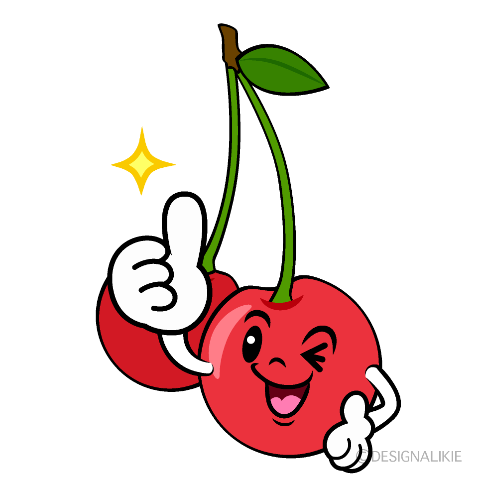 かわいいいいね！のサクランボイラスト