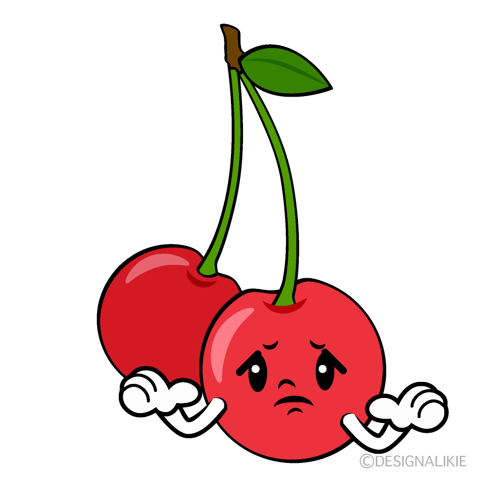 かわいい困るサクランボイラスト
