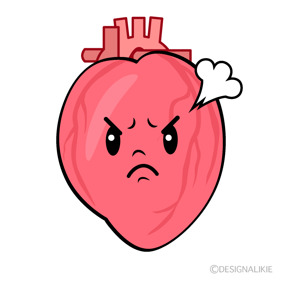 Cute Angry Heart Clipart