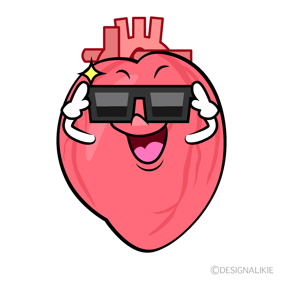 Cute Sunglasses Heart Clipart
