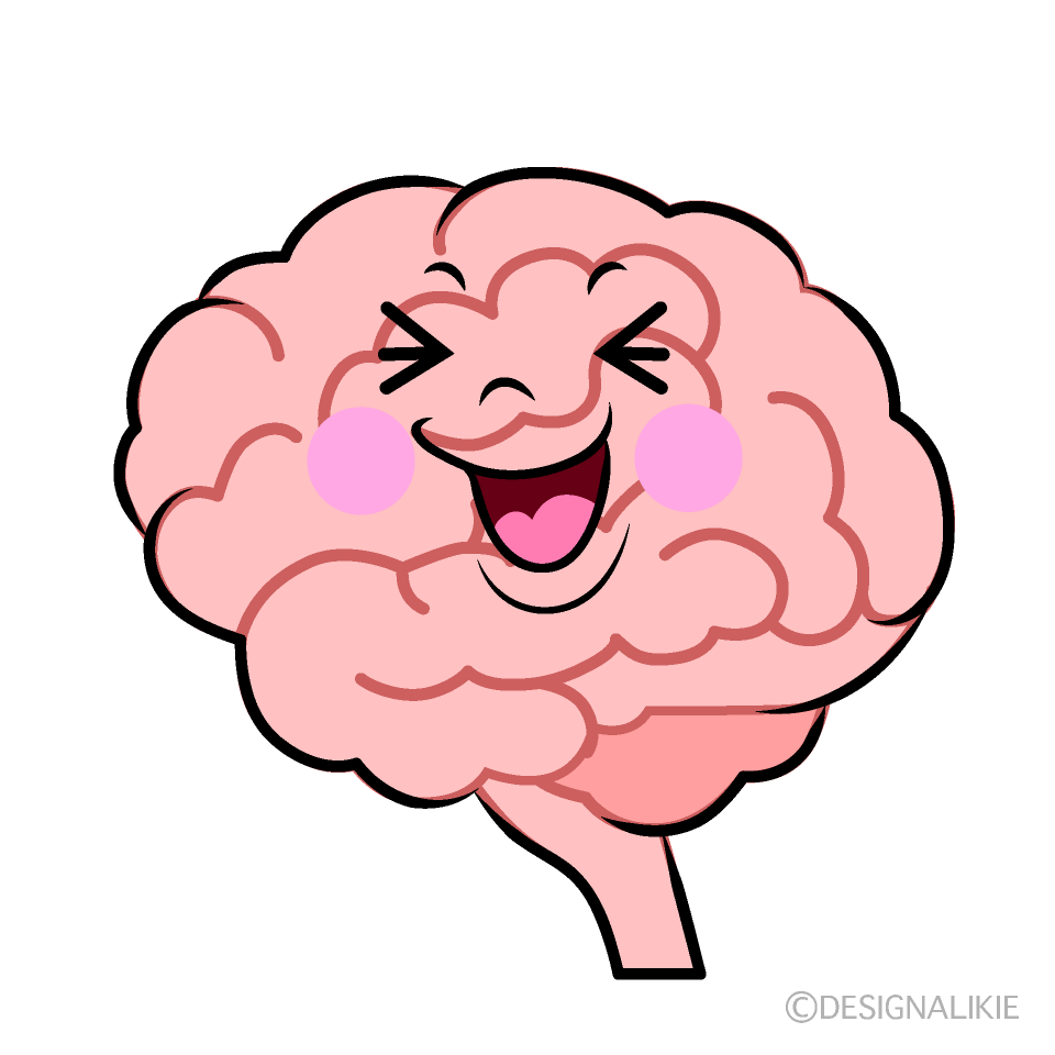 かわいい笑う脳イラスト