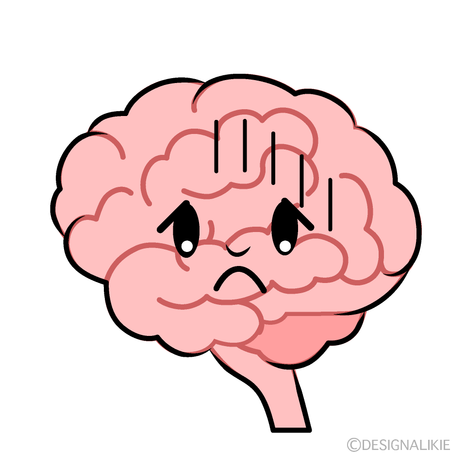 かわいい落ち込む脳イラスト