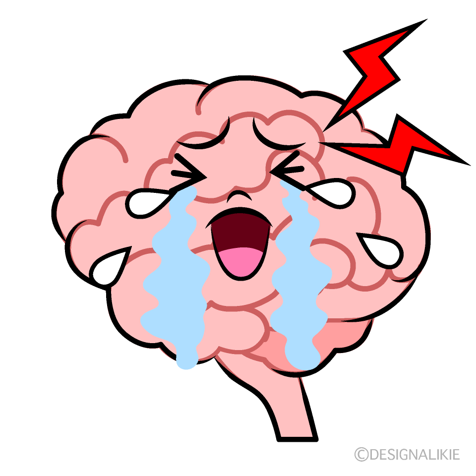 かわいい泣く脳イラスト
