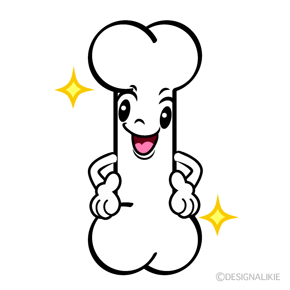 かわいい頑丈な骨イラスト