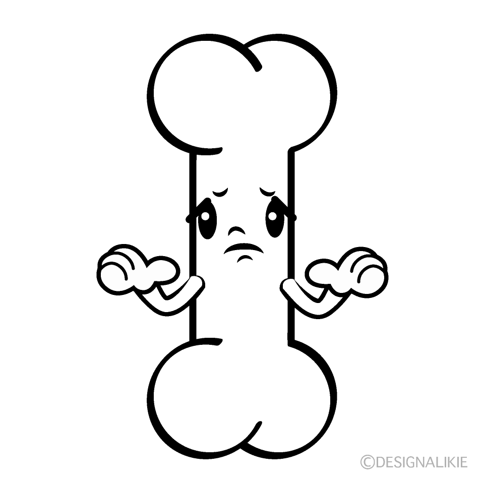 Cute Troubled Bone Clipart