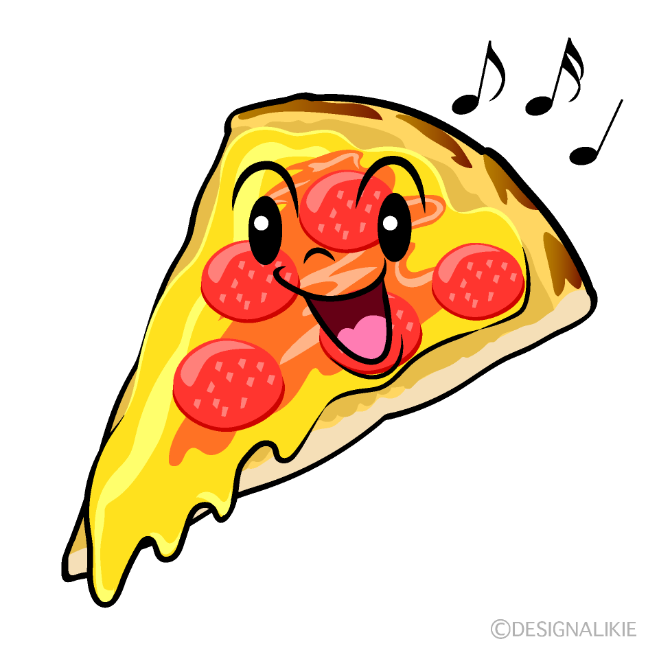 かわいい歌うピザイラスト