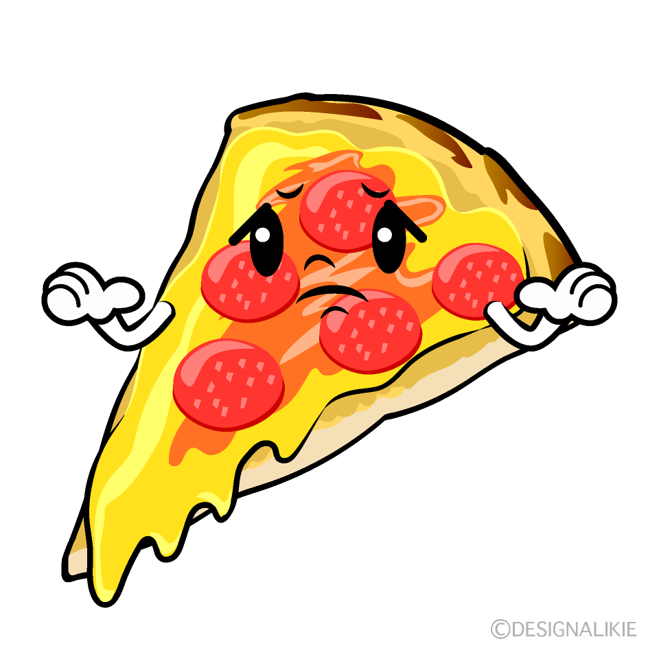 かわいい困るピザイラスト