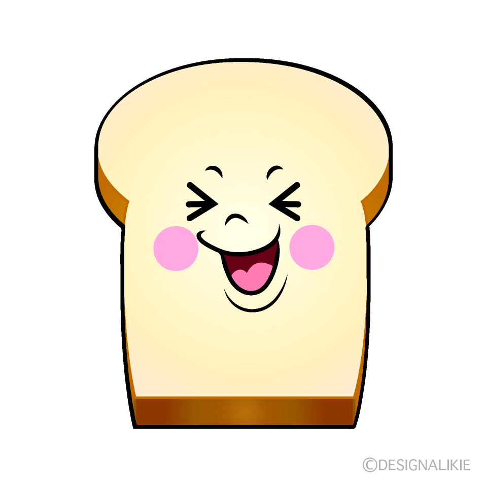 かわいい笑うパンイラスト