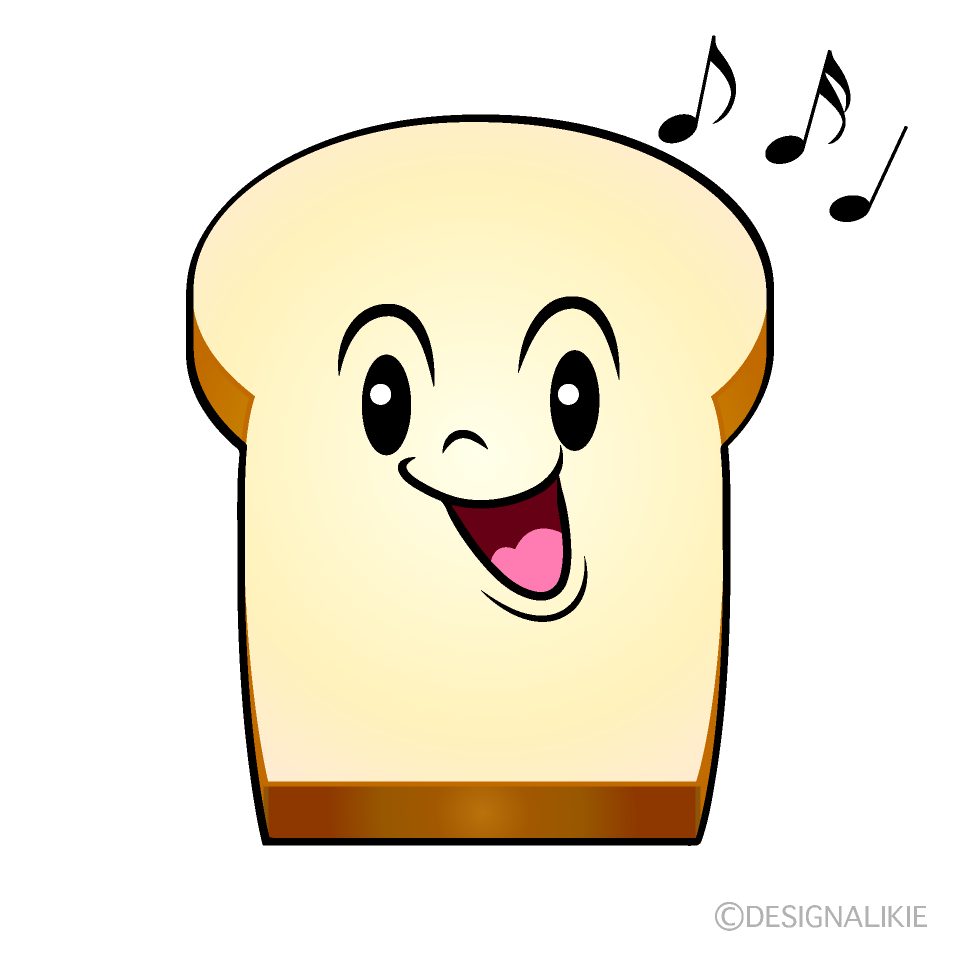 かわいい歌うパンイラスト