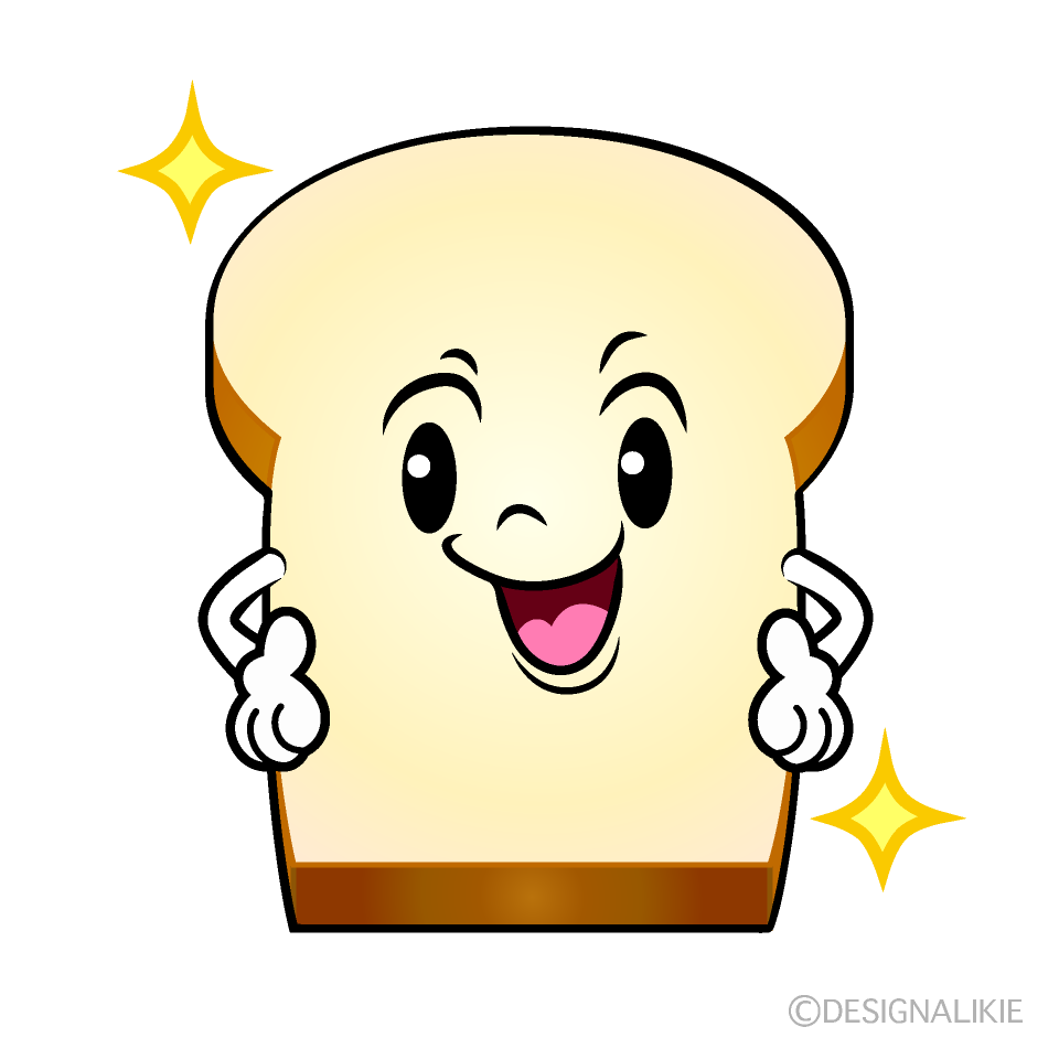 かわいい自信満々なパンイラスト