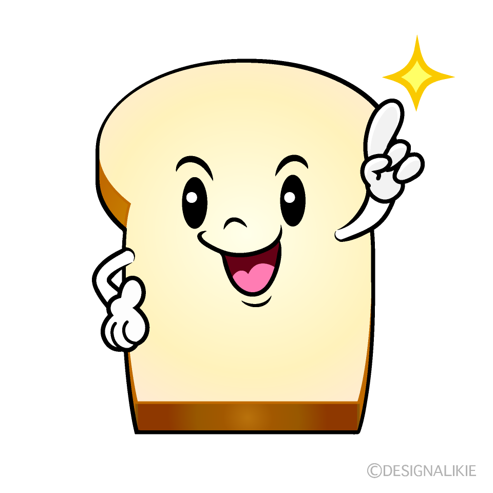 かわいい指差しパンイラスト