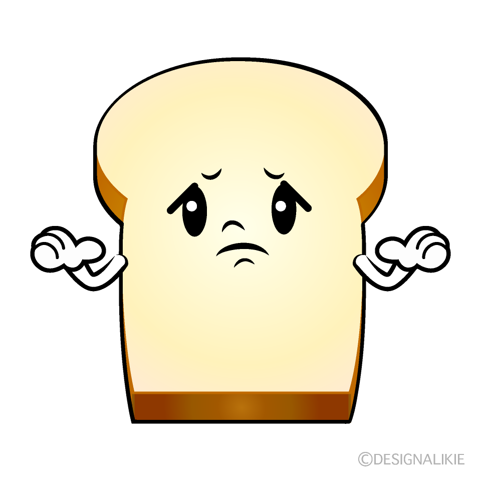 かわいい困るパンイラスト