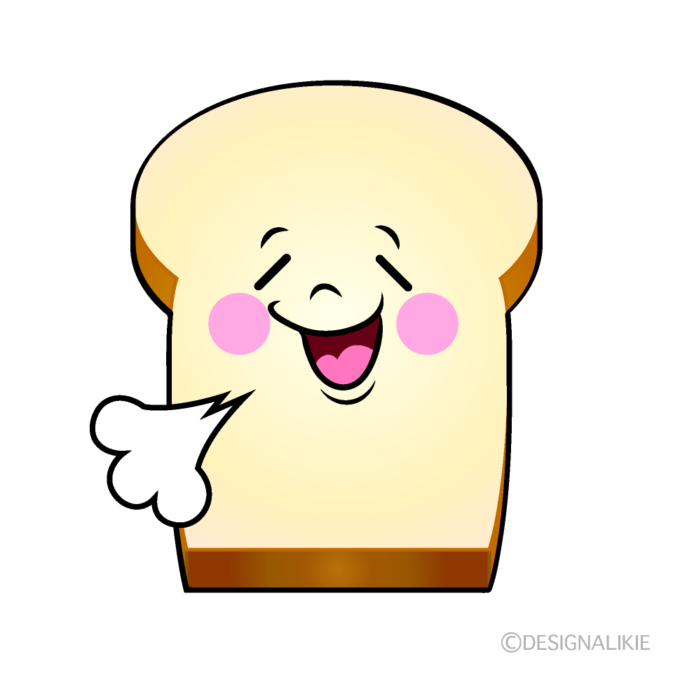 Cute Relaxed Bread Clipart