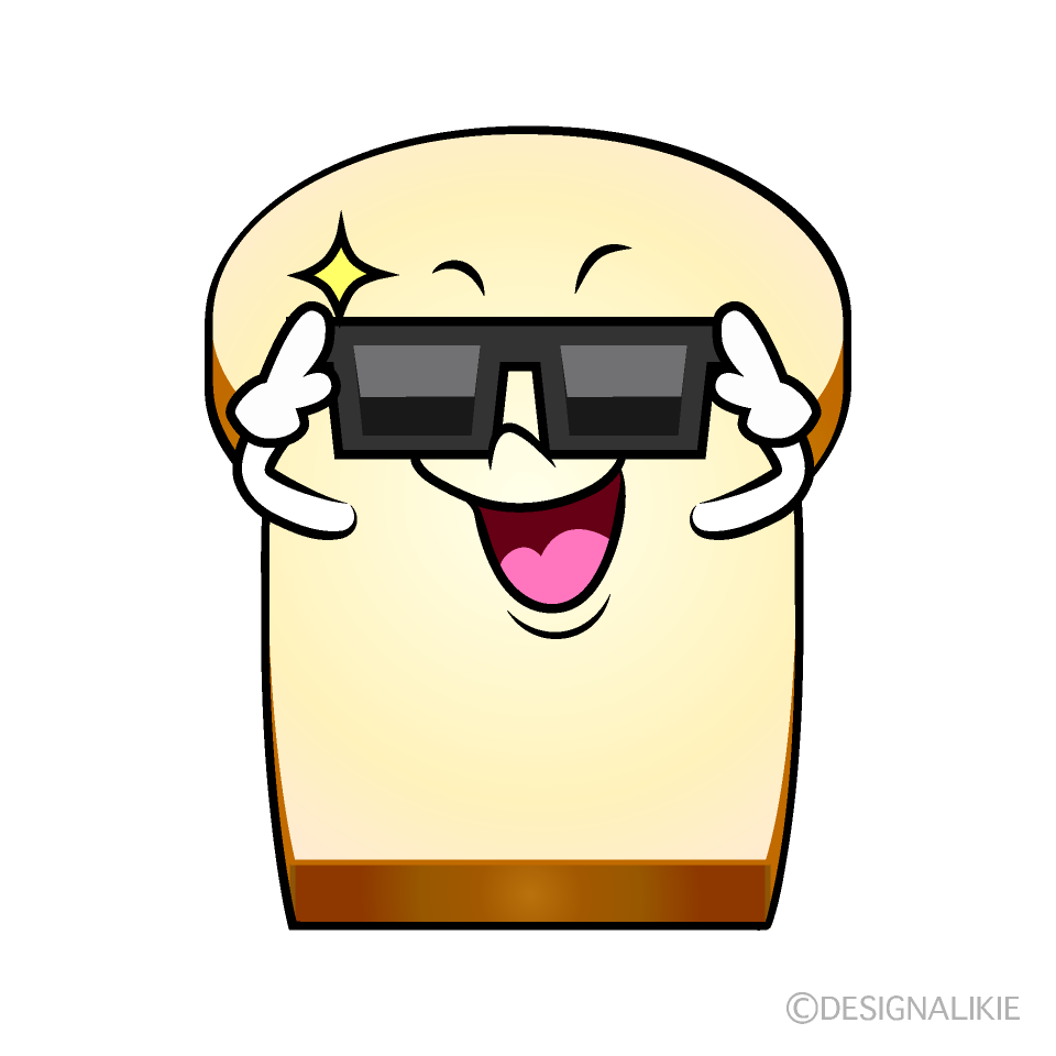 かわいいサングラスのパンイラスト
