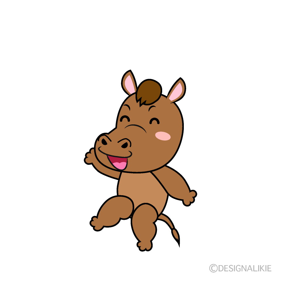 かわいい笑顔のウマイラスト