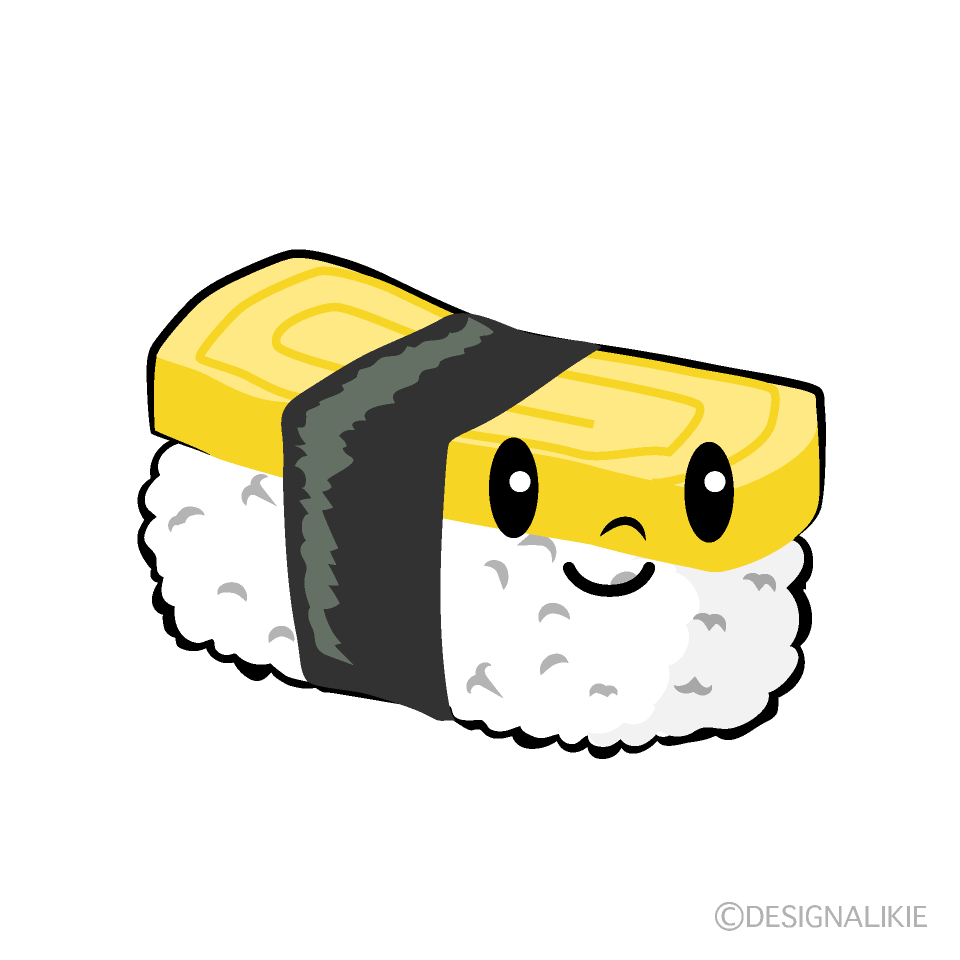 かわいい卵寿司イラスト