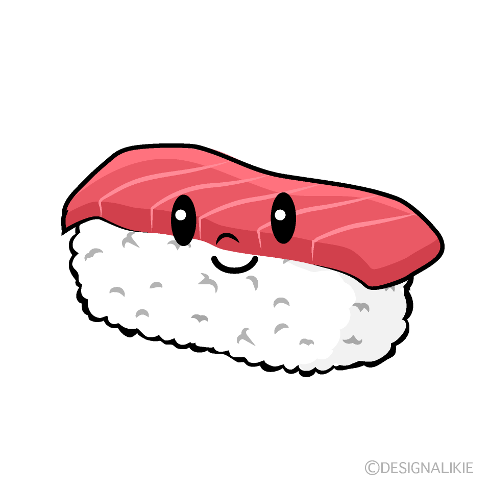 かわいいマグロ寿司イラスト
