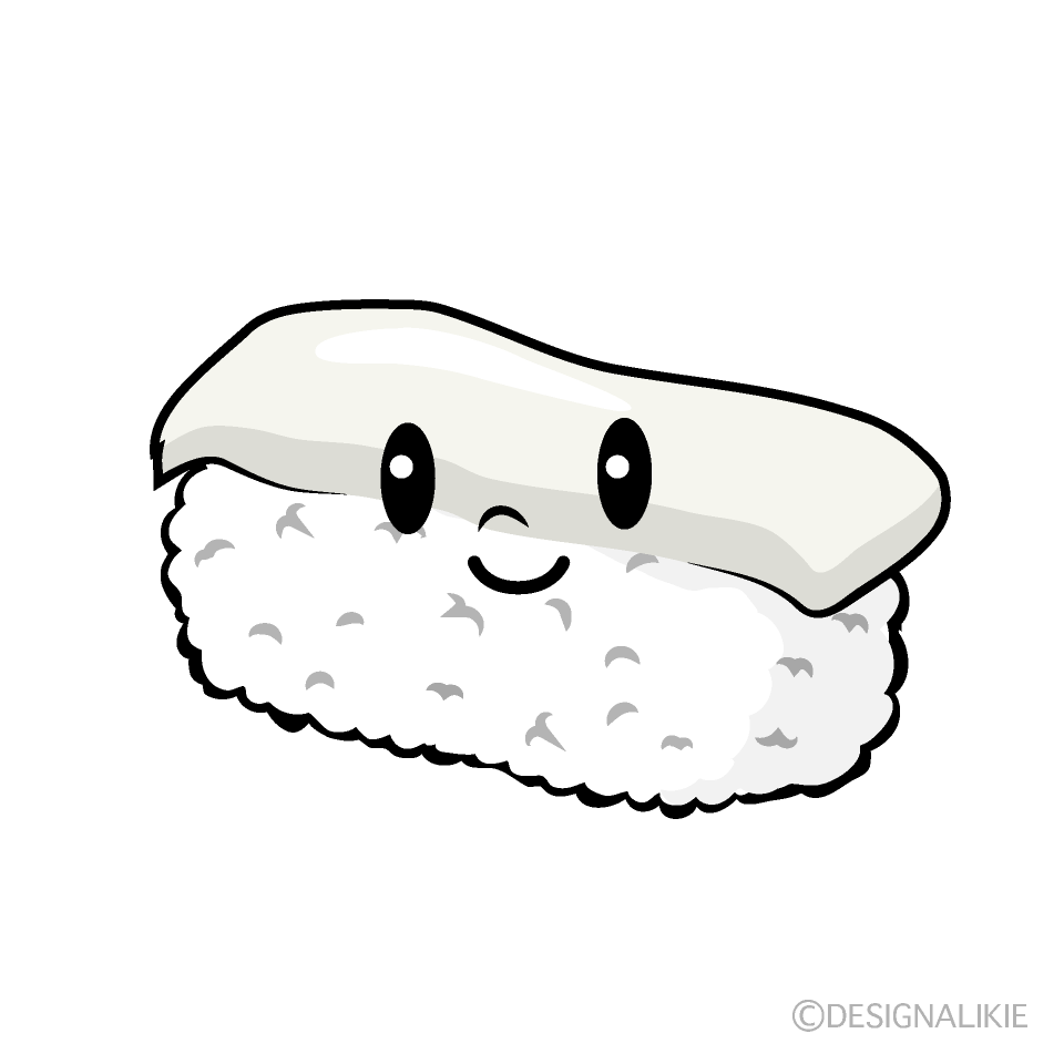 かわいいイカ寿司イラスト