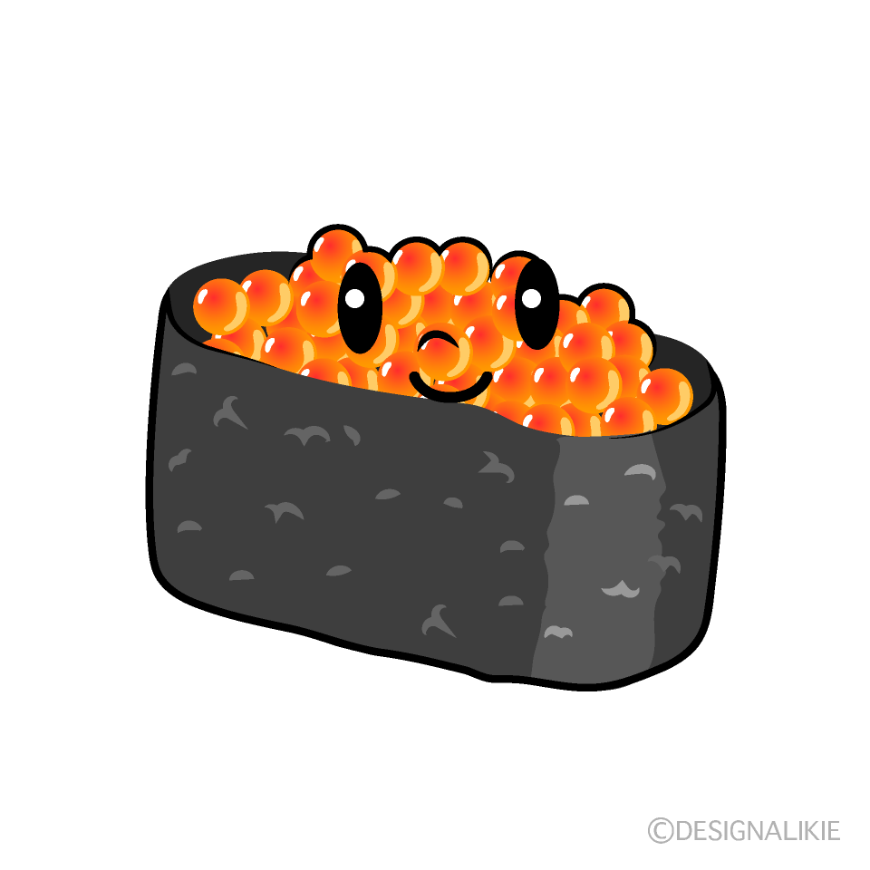かわいいイクラ寿司イラスト